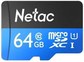 Карта памяти Netac 64GB microSD Class 10, без адаптера [NT02P500STN-064G-S]