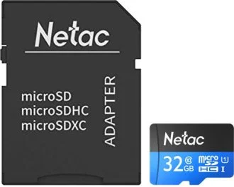 Карта памяти Netac 32GB microSD Class 10 + адаптер [NT02P500STN-032G-R]