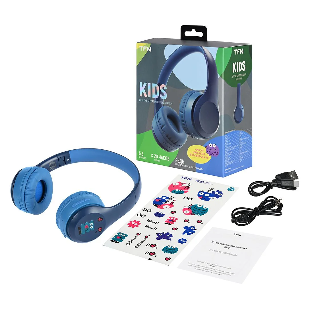Наушники беспроводные TFN Kids, синий_6
