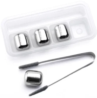 Охлаждающие камни для напитков Circle Joy Ice Cubes (4шт.), сталь