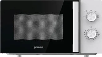 Микроволновая печь Gorenje MO20E1WH (20 л, 800 Вт, переключатели поворотный механизм, белый/черный)