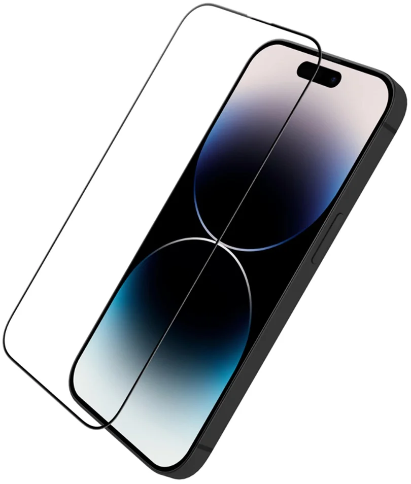 Стекло защитное для iPhone 14 Pro, FullGlue, черное, OEM_1