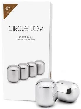 Охлаждающие камни для напитков Circle Joy Ice Cubes (4шт.), сталь_1