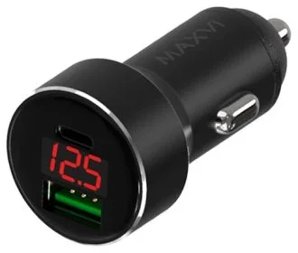 Автомобильное зарядное устройство MAXVI CCM-M602PD LED, черное