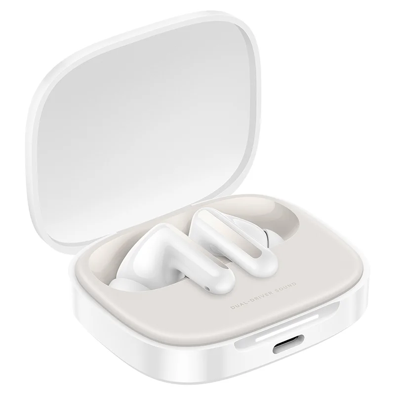Redmi buds 6 (O77)-White-caseopen FrontLeft