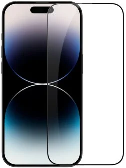 Стекло защитное для iPhone 14 Pro, FullGlue, черное, OEM