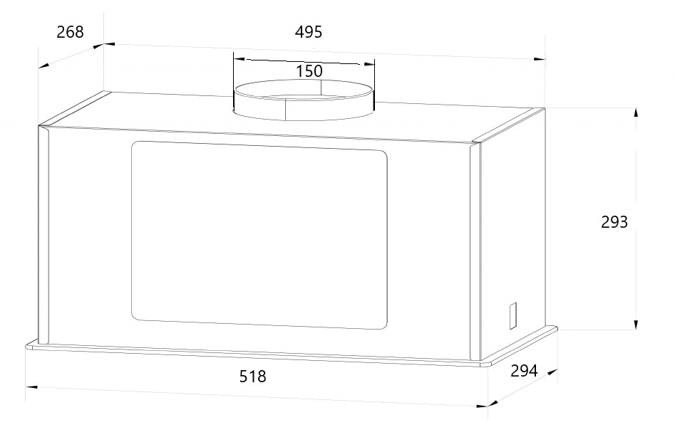 Вытяжка Holberg Bin 600TBL_4