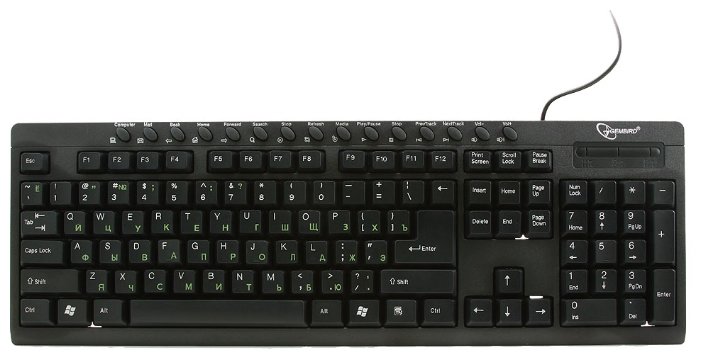 Клавиатура Gembird KB-8300M-BL-R Multimedia  keyboard Black PS/2