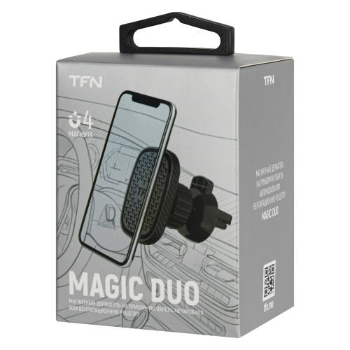 Автодержатель магнитный TFN Magic DUO, черный_4