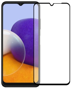 Стекло защитное для Samsung Galaxy A22s/A22 (5G), FullGlue, черное OEM