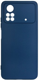 Чехол-накладка для Poco X4 Pro (5G), DF, силиконовый, синий