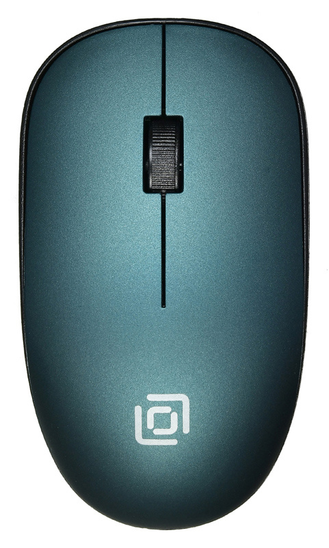 Мышь Oklick 515MW черный/зеленый оптическая (1200dpi) беспроводная USB (2but)