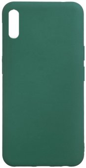 Чехол-накладка для Xiaomi Redmi 9A, силикон/бархат, зелёный