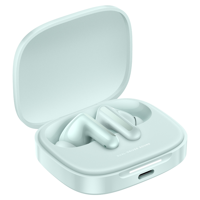 Redmi buds 6 (O77)-Green-caseopen FrontLeft Redmi buds 6 (O77)-Green-caseopen FrontLeft