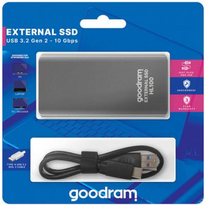 Внешний диск SSD 256GB Goodram External HL100 USB 3.2 Gen 2 + USB Type-C кабель_2