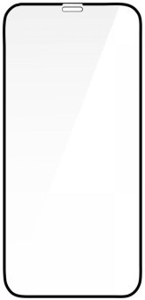 Стекло защитное для iPhone 12/12 Pro, FullGlue, черное, OEM