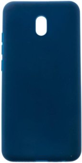 Чехол-накладка для Xiaomi Redmi 8A, силикон/бархат, темно-синий