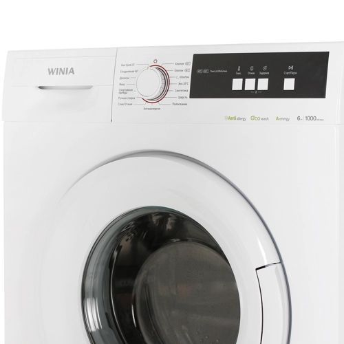 Стиральная машина Winia DWD-6T1023W, фронтальная, 6 кг, 1000 об/мин, 60x50x85 см, белый_3