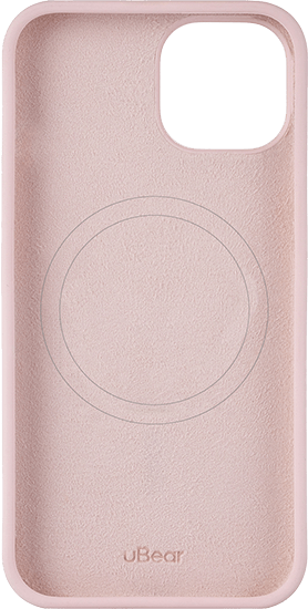 Чехол защитный uBear Touch Mag Case, iPhone 15, MagSafe, силикон, розовый_1