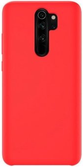 Чехол-накладка для Xiaomi Redmi 9, силикон/бархат, красный