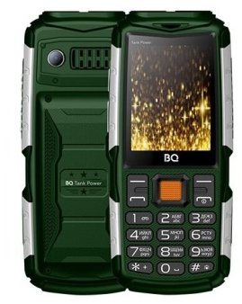 Телефон BQ 2430 Tank Power, зеленый