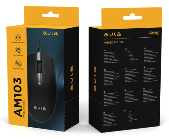Мышь AULA AM103, 1200 dpi, черная_1