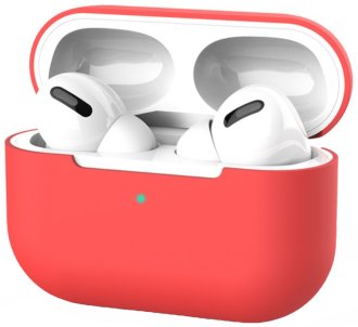 Чехол для наушников для AirPods Pro, силиконовый, красный