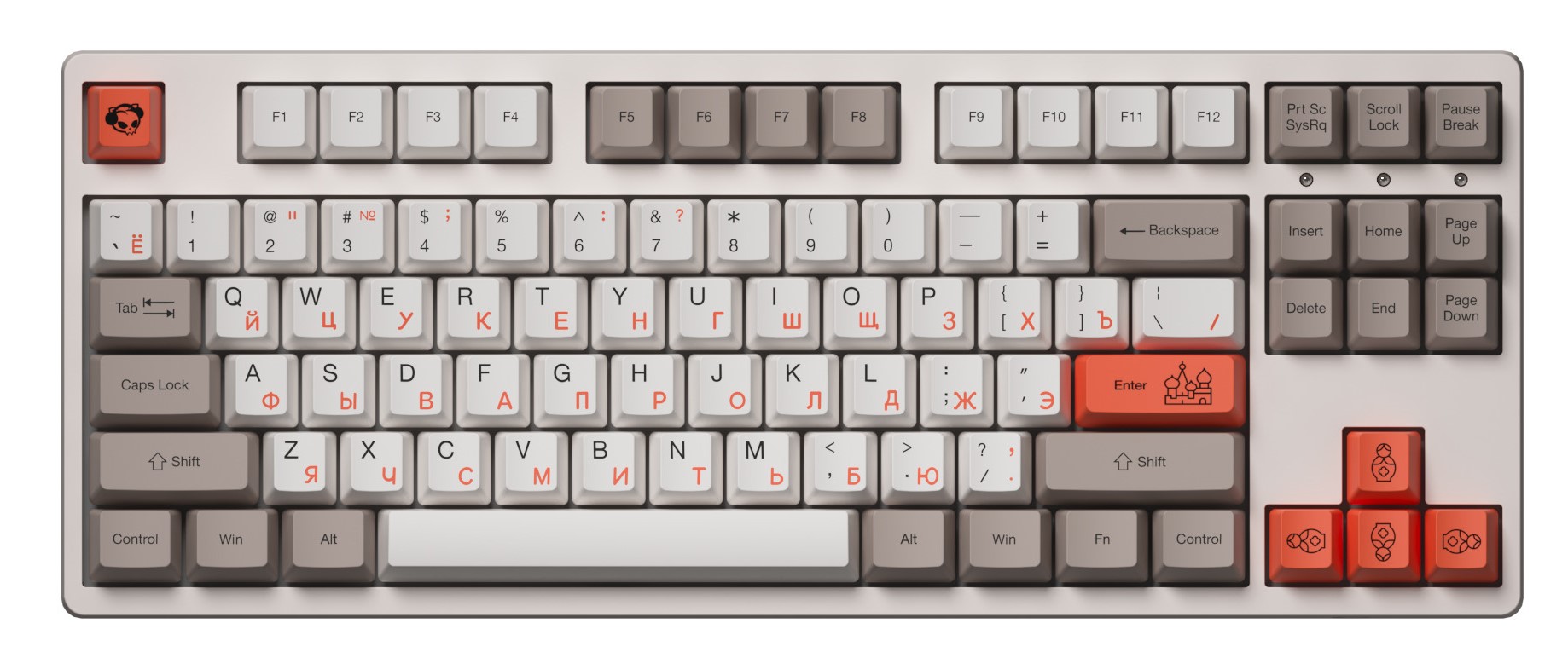 Клавиатура игровая механическая Akko 3087 (V2, Steam Engine, USB, Red CS, RU)