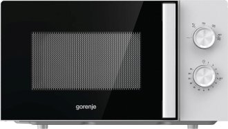 Микроволновая печь Gorenje MO20E1WH (20 л, 800 Вт, переключатели поворотный механизм, белый/черный)