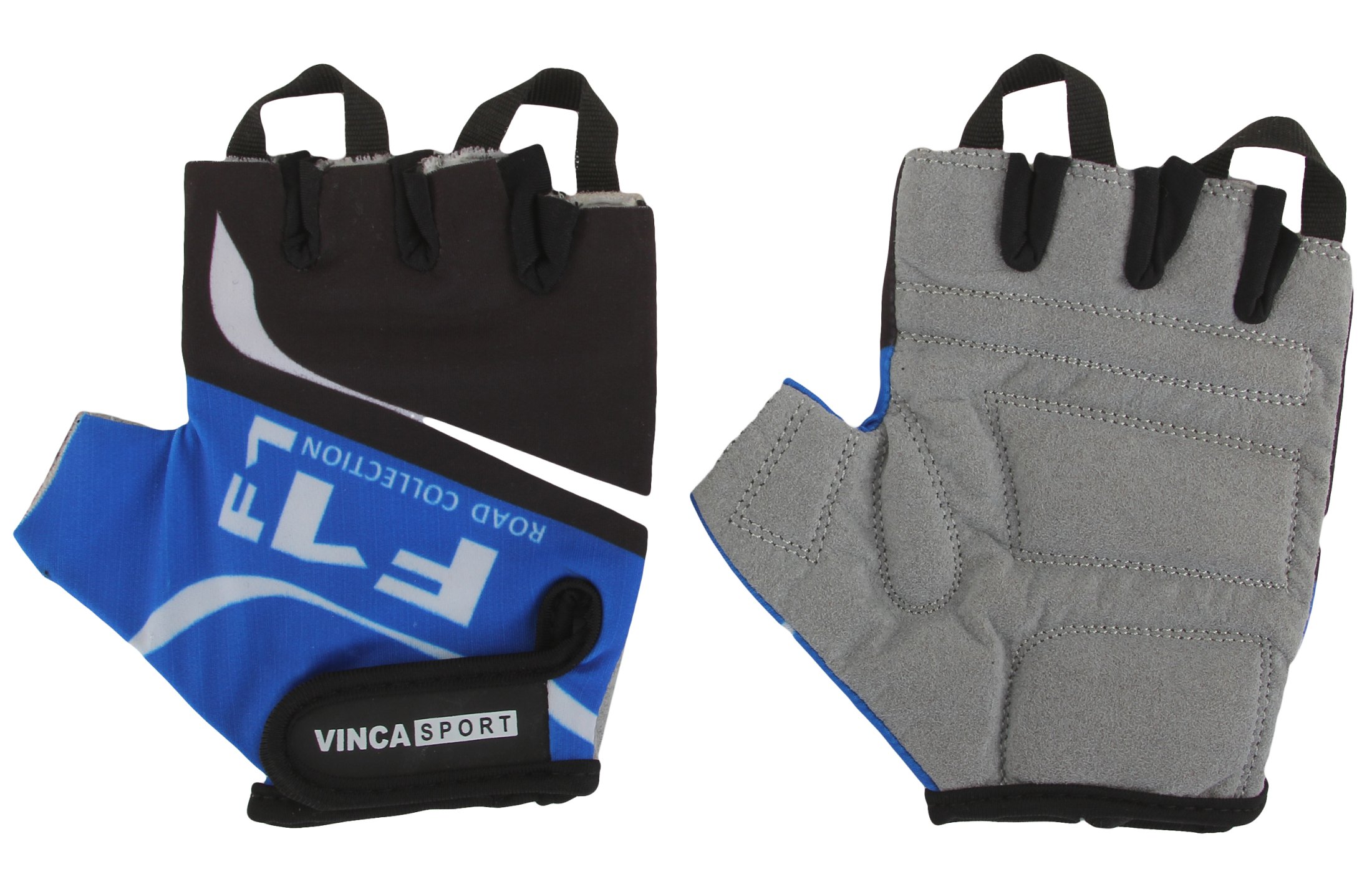 Велоперчатки Vinca Sport VG 924 замша/лейкра размер M, синие
