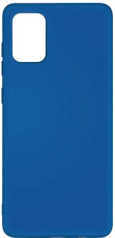 Чехол-накладка для Samsung Galaxy A02s, DF, силикон/бархат, синий