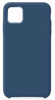 Чехол-накладка для iPhone 13 Mini, силикон/бархат, синий