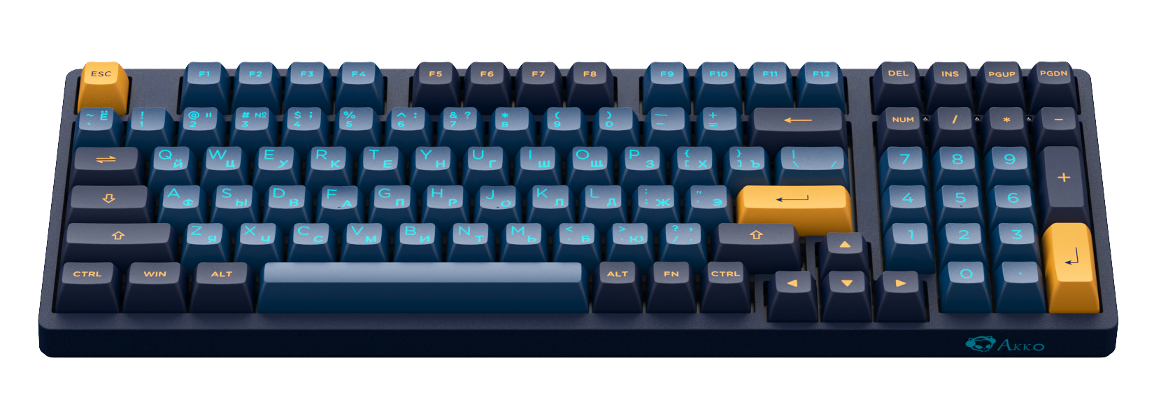 Клавиатура игровая механическая Akko 3098S (Macaw ASA PBT, RGB, Hot Swap, Lavender Purple CS, RU)_1