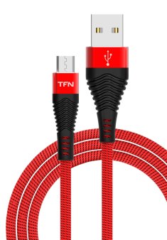 Кабель TFN USB-MicroUSB, FORZA 1м, красный