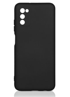 Чехол-накладка для Samsung Galaxy A03s, DF, силикон/бархат, черный