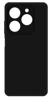 Чехол-накладка Krutoff Silicone Case для Tecno Spark 20 Pro, силиконовый, черный