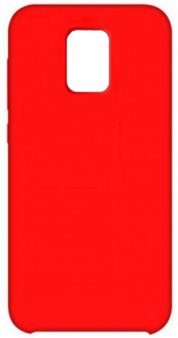 Чехол-накладка для Xiaomi Redmi Note 9, силикон/бархат, красный