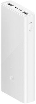 Внешняя аккумуляторная батарея Xiaomi Mi Power Bank 3 20000mAh 2 USB, белая