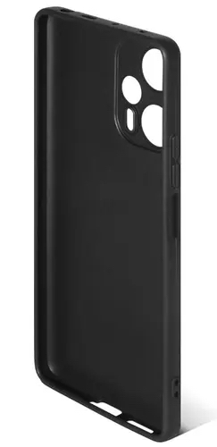 Чехол-накладка для Poco F5, DF, силиконовый, черный_1