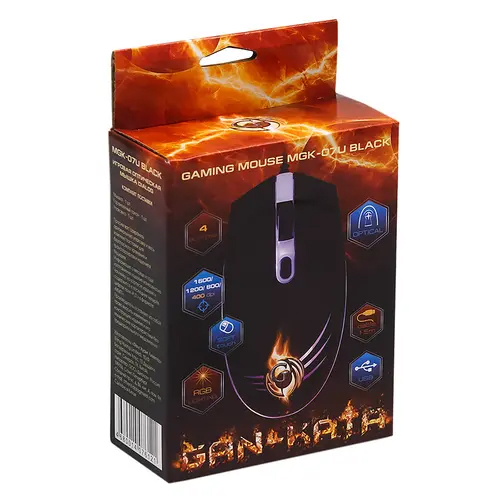 Мышь Dialog MGK-07U Gan-Kata - игровая, 4 кнопки + ролик , 7-ми цветная подсветка, USB, черная_9