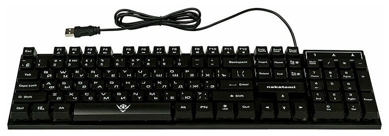 Клавиатура Dialog KG-23U black Nakatomi Gaming - игровая с RGB-подсветкой, USB, черная_2
