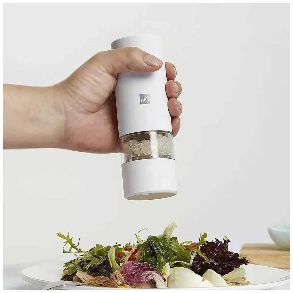Электрическая мельница Huohou Electric Grinder Rechargeble для специй, белая_1