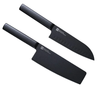 Набор кухонных ножей Xiaomi Huo Hou Black Heat Knife 2 шт: черный