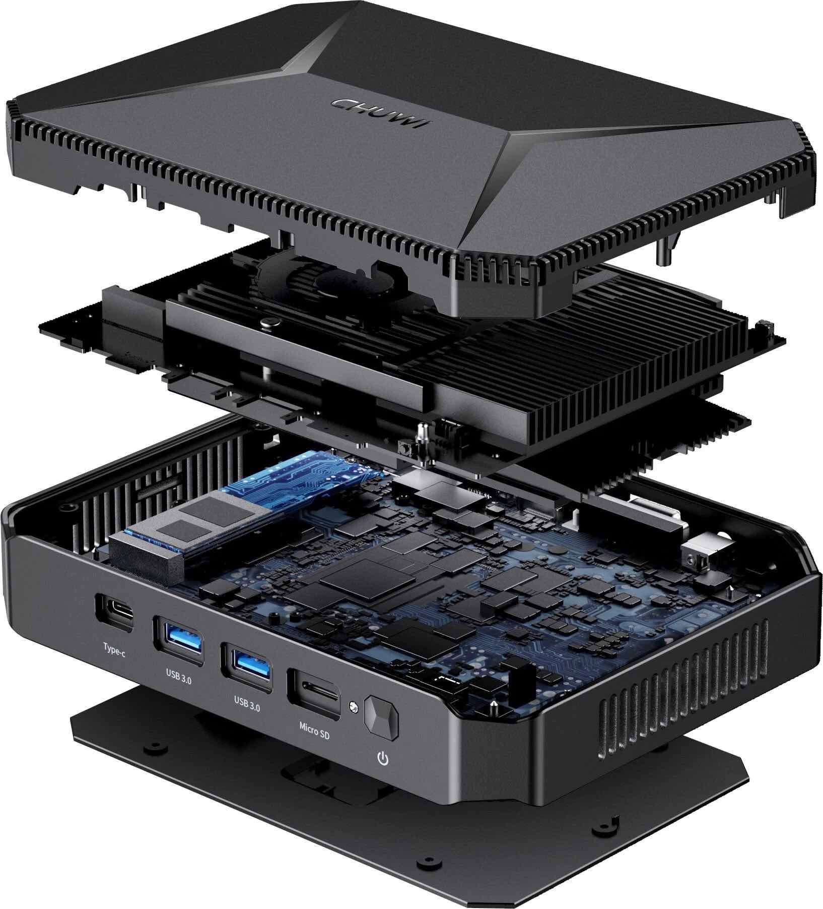 Мини ПК Chuwi HeroBox 8/256 ГБ Intel N100 черный