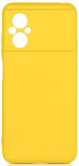 Чехол-накладка для Poco M5, силиконовый, желтый