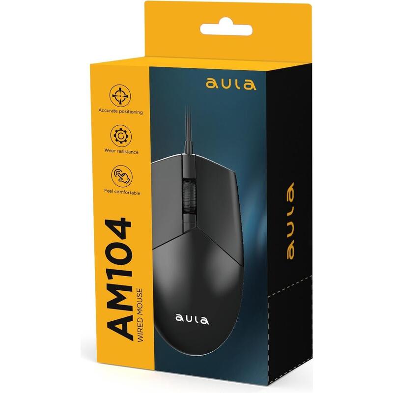 Мышь AULA AM104, 1200 dpi, черная_1