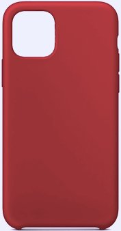 Чехол-накладка для iPhone 13 Mini, силикон/бархат, бордовый