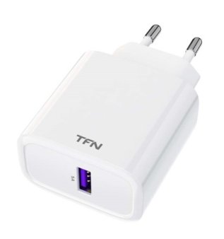 Сетевое зарядное устройство TFN 5.0A Rapid+, 2 порта USB, белое Сетевое зарядное устройство TFN 5.0A Rapid+, 2 порта USB, белое