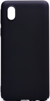 Чехол-накладка для Samsung Galaxy A01 Core, силикон/бархат, чёрный