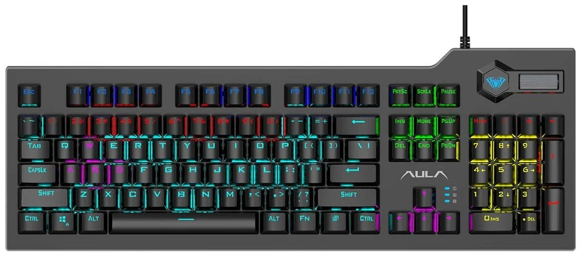 Клавиатура AULA F2063 Проводная механическая игровая клавиатура с разноцветной радужной подсветкой